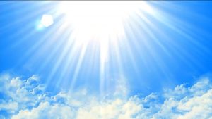 Buy Sun shining lights video on blue sky